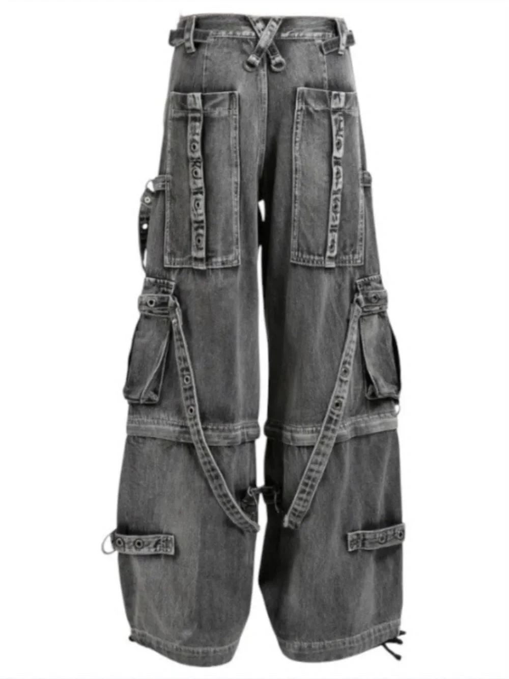 Tripp NYC Daang Goodman Denim Full Force Pant/Short Unisex Sz S  Raver Goth Punk